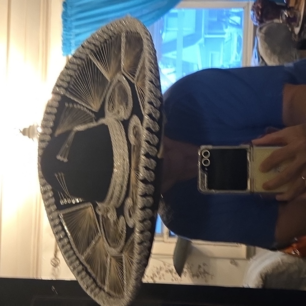 Vintage Mariachi Sombrero Black White Pigalle XXXXX Hat - Picture 6 of 10